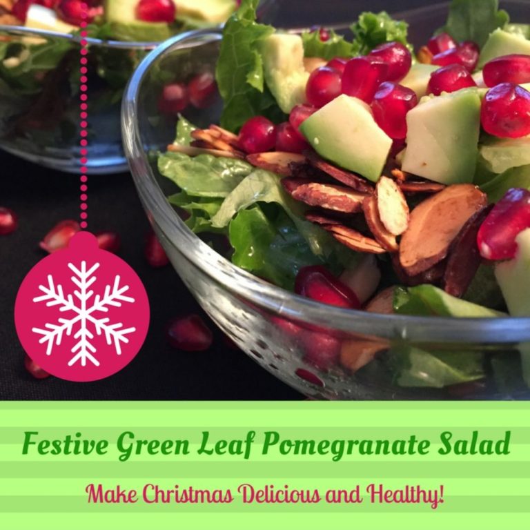 Festive Green Leaf Pomegranate Salad