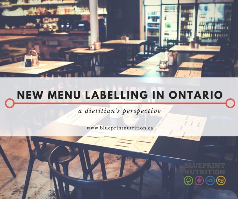 New Menu Labelling in Ontario: a dietitian’s perspective