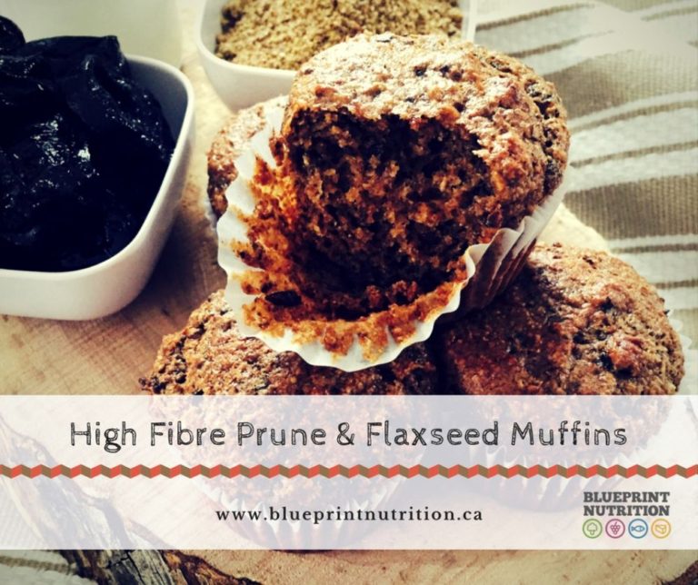 High Fibre Prune and Flaxseed Muffins