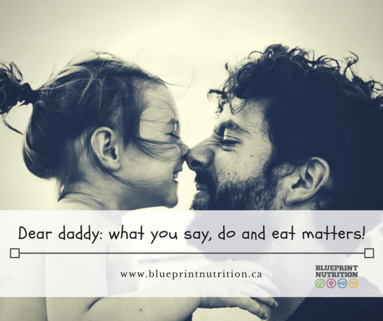 Dear daddy: what you say, do, and eat matters!